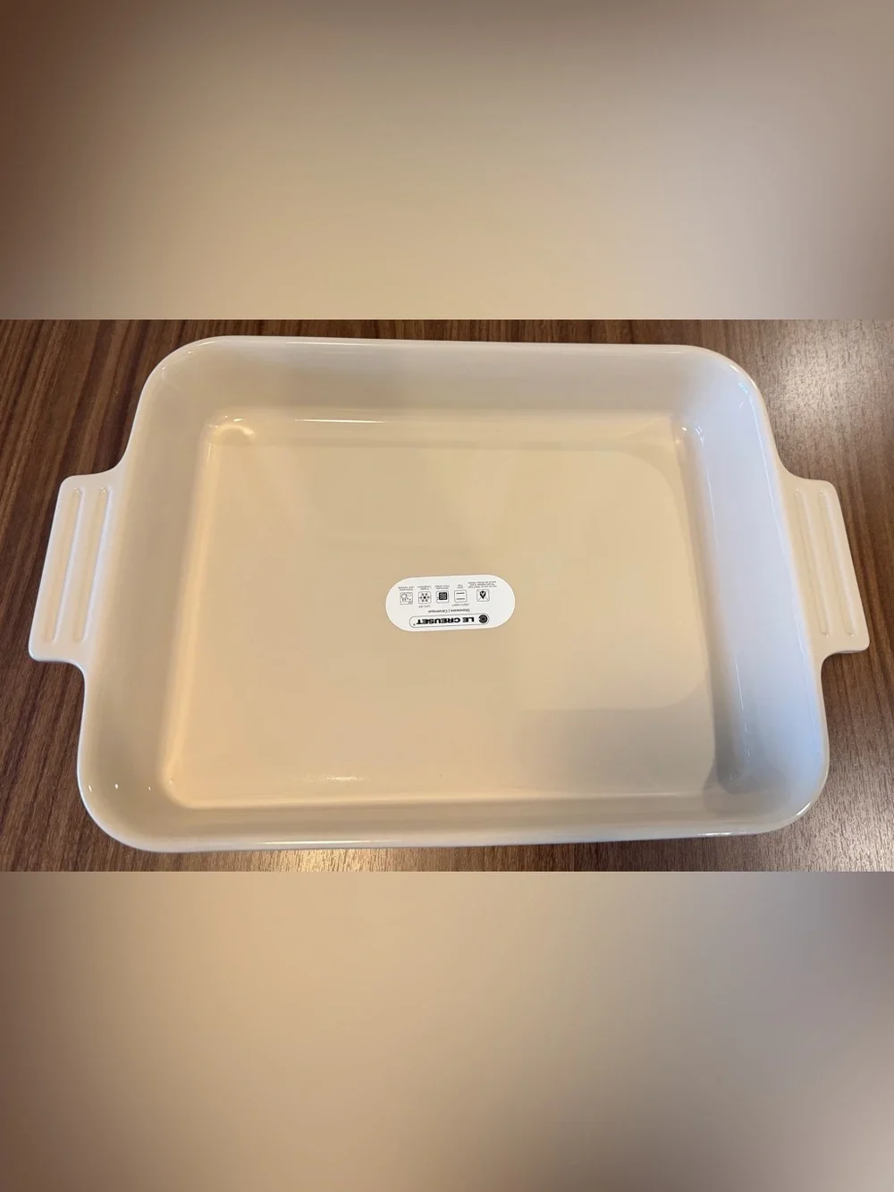 Le Creuset 32cm Rectangular Dish Chiffon Pink Stoneware NEW Discontinued Rare